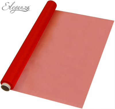 Eleganza Soft Sheer Organza 47cm x 10m Red - Organza / Fabric